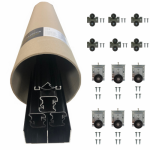 Kit complet dolce pour syst�me de porte coulissante - 3 vantaux - largeur 3 m - laqu� noir mat atrius ...