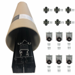 Kit complet dolce pour syst�me de porte coulissante - 3 vantaux - largeur 3 m - laqu� noir atrius