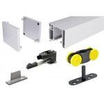 Kits complets saf slim pour porte en bois coulissante 1, 6m 1 amortisseur 21 / 60kg aluminium mantion ... Kits complets saf slim pour porte en bois coulissante 1, 6m 1 amortisseur 21 / 60kg aluminium mantion ...