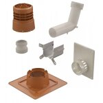 Kit condensation - gaz / fioul - chemilux pptl c - 2 en 1 + couvre - chemin�e ocre ubbink