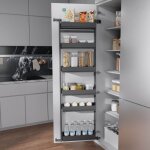 Kit d'�tag�res de rangement sur porte de meuble - tandem side arena pure - 4 �tag�res kesseb�hmer