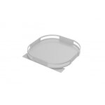 Kit plateau tournant turnmotion iii pour placard + accessoires de pose - blanc kessebhmer