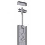 Kit points haut et bas pour serrure bandeau en applique axe 50 mm - blanc brillant devismes