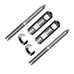 Kit de pose garde corps bois pour cble 6 mm - inox 316 design production