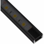 Kit profil pour bande led izyled - en applique - 2 m - noir synercia
