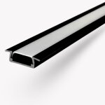 Kit profil pour bande led izyled � encastrer - 2 m - noir synercia