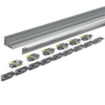 Kit de profils de coulissage et guidage topline xl - 2, 3 m hettich