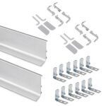 Kit de profils suprieurs gola - pour meubles de cuisine - aluminium peint noir emuca