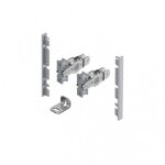 Kit raccord fa�ade de tiroir � l'anglaise avantech you - h101mm - argent hettich