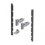 Kit raccord fa�ade de tiroir � l'anglaise avantech you - h187mm - anthracite hettich