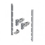 Kit raccord fa�ade de tiroir � l'anglaise avantech you - h187mm - argent hettich