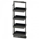 Kit rangement coulissant de colonne haute tal larder - essentio - 4 �tag�res - h1450 - 1700 mm - l400 ...
