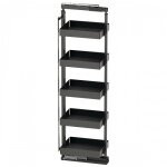 Kit rangement coulissant de colonne haute tal larder - essentio - 5 �tag�res - h1700 - 1950 mm - l400 ...