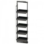 Kit rangement coulissant de colonne haute tal larder - essentio - 5 �tag�res - h1900 - 2140 mm - l400 ...