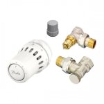 Kit thermostatique complet tte + corps ra - fn 15 querre + coude de rglage - react? danfoss