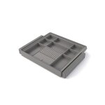 Kit tiroir organisateur et cadre quartz pour dressing - finition titane - module 700 mm emuca