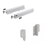 Kit tiroir simple arcitech - profil h 94 mm - l270 mm - argent hettich