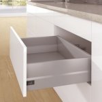 Kit tiroir topside arcitech - profil h 94 mm - dos h 186 mm - argent - l 500 mm hettich