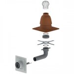 Kit tubage chaudi�re 2 en 1 pp - c9 - 80 / 125 mm - terre cuite - flexline burgerhout