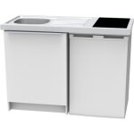 Kitchenette 100 cm - vitrocramique - 1 porte - 1 rfrigrateur - classik moderna