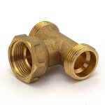 T laiton avec crou prisonnier central m - f - m 20x27 bricozor