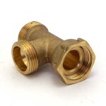 T laiton avec crou prisonnier mm20x27 - f20x27 bricozor