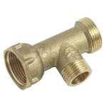 T laiton mle  crou prisonnier avec joint plat f20x27 / m15x21 bricozor