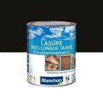 Lasure noire tr�s longue dur�e - 1 litre - environnement blanchon