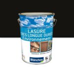 Lasure noire tr�s longue dur�e - 5 litres - environnement blanchon