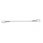 Longe antichute - drisse - mousquetons  vis - 1 m tractel