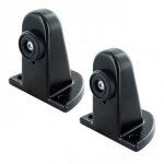 Lot de 2 but�es de portail en aluminium noir - r�glable tirard