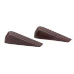 Lot de 2 cale - portes en abs marron - p 101 x l 29 x h 30 mm fth thirard