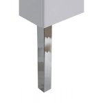 Lot de 2 pieds de meuble cubiques - chrom brillant - longueur 250 mm nova