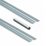 Lot de 2 rails  visser 289 portail coulissant et jonction - d15mm - l600cm comunello