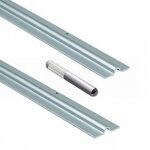 Lot de 2 rails à visser 289 portail coulissant et jonction - d18mm - l600cm comunello Lot de 2 rails à visser 289 portail coulissant et jonction - d18mm - l600cm comunello