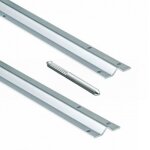 Lot de 2 rails à visser 293 pour portail coulissant et une jonction - l600cm comunello Lot de 2 rails à visser 293 pour portail coulissant et une jonction - l600cm comunello