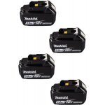 Lot de 4 batteries makstar li - ion 18v - 5ah - bl1850b makita