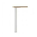 Lot 4 pieds de table acier 615 - �60 mm - blanc - hauteur 870mm camar