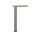 Lot 4 pieds de table acier 615 - �60 mm - gris - hauteur 700mm camar