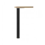 Lot 4 pieds de table acier 615 - �60 mm - noir - hauteur 870mm camar