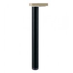 Lot 4 pieds de table acier 620 - �80 mm - hauteur 700mm - laqu� noir camar