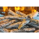 Lot de 5 buches d�coratives imitation bouleau chemin' arte