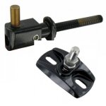 Lot gond de portail rglable sur vis mtal  sceller - l 40  50 mm + crapaudine rglable noire tirard ...