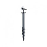 Lot vis de fondation + support de lambourde r�glable pour sols fermes et remblais spiral� - 800 mm nivo ...
