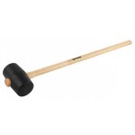 Maillet tonneau en caoutchouc sp�cial b�tonni�re, manche en fr�ne long mob