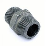 Mamelon fonte double mle - filetage 15 / 21 noir codital
