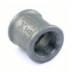 Manchon fonte droite / droite - filetage 20 / 27 noir codital