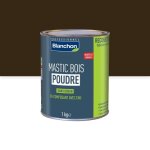 Mastic bois poudre - bi - composant avec eau - sans odeur - ch�ne rustique - 1kg blanchon