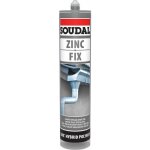 Mastic - colle polym�re zinc fix pour collage zinc / zinc - 290 ml - gris soudal