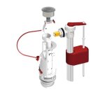 Mécanisme chasse d'eau - double chasse - poussoir - dualtech 2 dubourgel Mécanisme chasse d'eau - double chasse - poussoir - dualtech 2 dubourgel